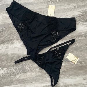 NWT Myla London Parsons Green Black Panty